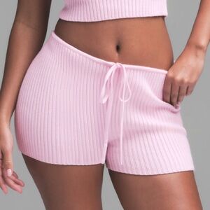 SKIMS Baby Pink Knit Shorts